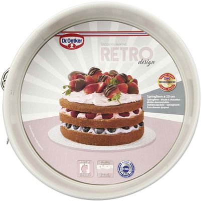 Dr. Oetker Springform mit hohem Rand 20 cm „Modern Backing Retro Design“