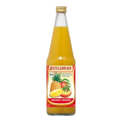 Bio Ananas-Mango-Saft MW 700ml - 6er Vorteilspack von Beutelsbacher