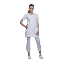 Damen Kasack ohne Arme Sara weiß 46 von Karlowsky Passion