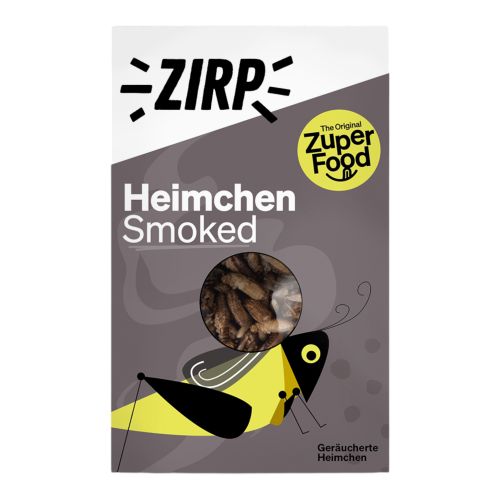 ZIRP Snack for Future Heimchen Smoked 18g - Mild über Buchenholz geräuchert - Ideal als Topping geeignet - Köstlich knuspriger Geschmack