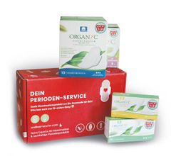 Periodenservice Box - perfekt für Firmentoiletten und Co - kostenloser Zugang zu Tampons und Binden - fördert das Arbeitsklima von erdbeerwoche