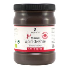 Bio Worcestershire Sauce 1000ml - 6er Vorteilspack von Sanchon