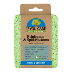 Organic cleaning and dishwashing sponge 1 piece - value pack of 16 from If You Care