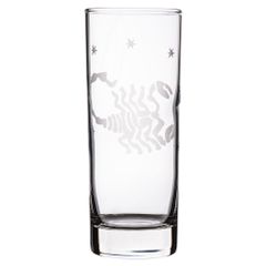 Handgraviertes Glas mit Sternzeichen und Namensgravur Skorpion