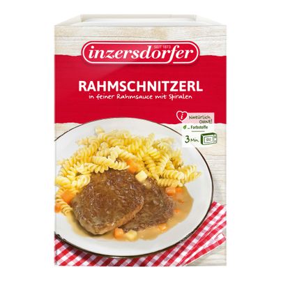 Rahmschnitzel mit Spiralen 380g von Inzersdorfer