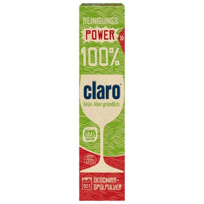 claro 100% Geschirrspülpulver Classic 900g - Praktisch Verpackt mit Dosieröffnung ohne Verschütten in die Spülmaschine einfüllen