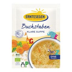Bio Buchstaben Klare Suppe 42g - 12er Vorteilspack von Erntesegen