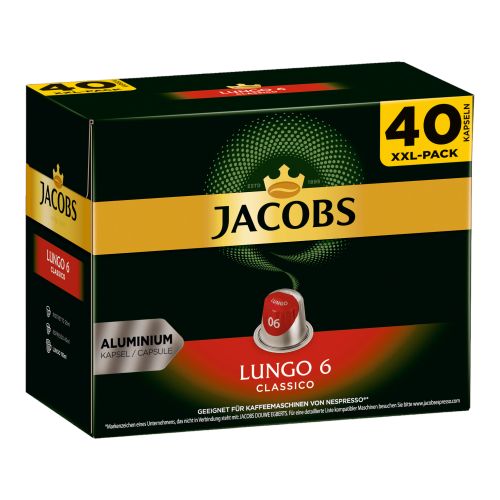 Capsules Lungo Classico Strength 6 40 pieces from Jacobs