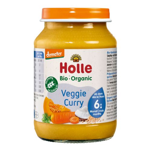 Organic baby jars Veggie Curry 190g - value pack of 6 from Holle