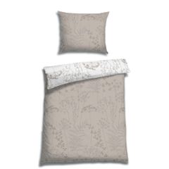 Flausch Flanell Bettwäsche ISABEL LEINEN Set bestehend aus: 1 x Decke 140 x 200 cm und 1 x Kissen 70 x 90 cm von FLORELLA