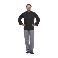 Kochjacke Basic schwarz 2XL von Karlowsky Pure