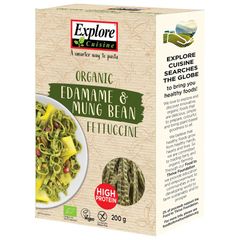 Bio Edamame Mungbohnen Fettuccine 200g - 6er Vorteilspack von Explore Cuisine
