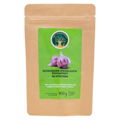 Schwarzer Knoblauch fermentiert in Stücken 100g von Live Forever Young