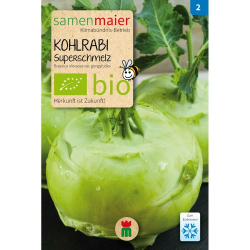 Bio Kohlrabi Superschmelz - Saatgut für zirka 50 Pflanzen