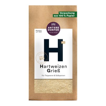Bio Hartweizengrieß fein 500g - 6er Vorteilspack von Antersdorfer Mühle
