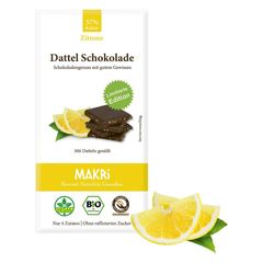 Bio Dattel Schokolade Zitrone 85g - 10er Vorteilspack von Makri