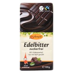 Bio Edelbitter Schokolade 85% 100g - 12er Vorteilspack von Birkengold