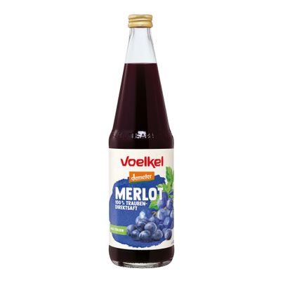 Bio Merlot Traubensaft MW 700ml - 6er Vorteilspack von Voelkel