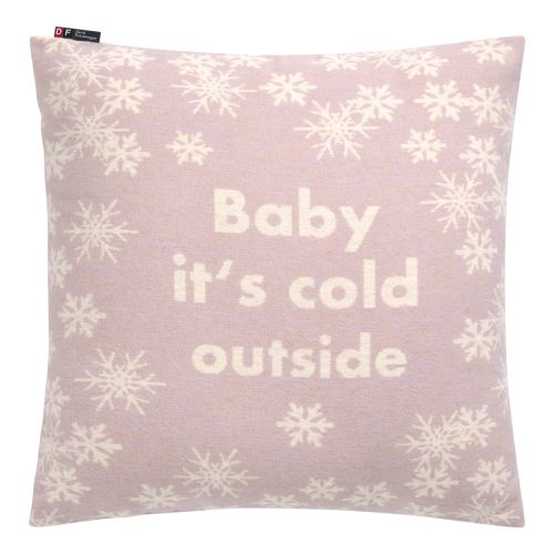 Kissenhülle Baby its cold outside Farbe Hellviola 50x50cm von David Fussenegger