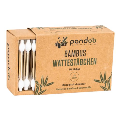 Bio Bambus Wattestäbchen Baby 55St 1Packung von Pandoo