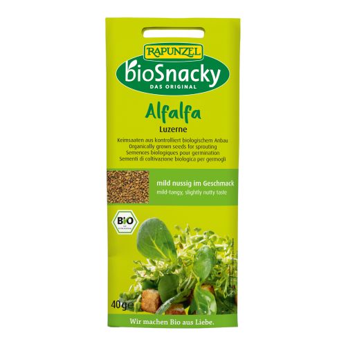 Bio bioSnacky Alfalfa alfalfa sprouting seeds 40g - value pack of 12 from bioSnacky - Rapunzel