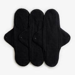 Stoffbinden schwarz aus Bio-Baumwolle MAXI 3 Stück - waschbar - integrierter Wäscheschutz - frei von Schadstoffen von ImseVimse