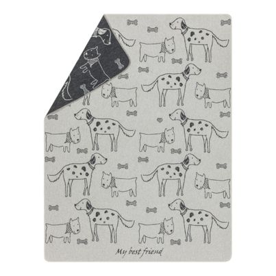 Pet blanket Best friends allover Color Light Grey 100x140cm by David Fussenegger