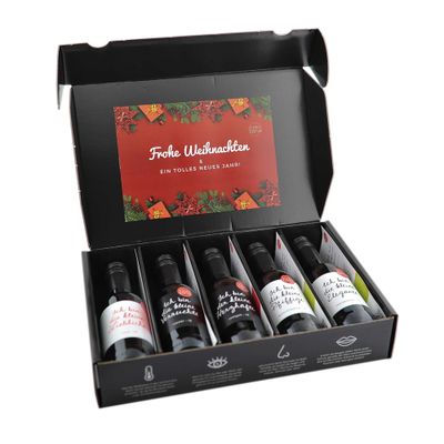 Vinotaria Wein Geschenkbox Frohe Weihnachten 5 x 250ml - Geschenkidee fÃ¼r Weinliebhaber