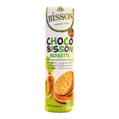 Bio Doppelkekse Choco Haselnuss 300g - 12er Vorteilspack von Bisson