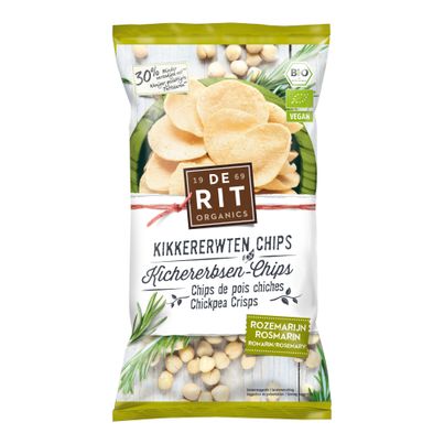 Bio Kichererbsen-Chips Rosmarin 75g - 8er Vorteilspack von De Rit