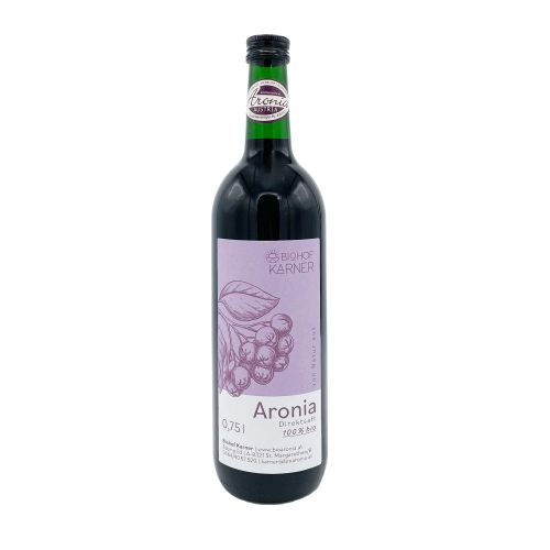 Bio Aronia Direktsaft 100% mit Fruchtanteil 750ml