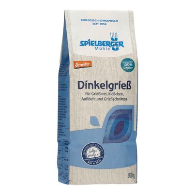 Bio Dinkelgrieß 500g - 4er Vorteilspack von Spielberger Mühle