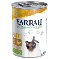 Bio Yarrah Katzenfutter Paté Huhn 400g - 12er Vorteilspack - Tierfutter von Yarrah