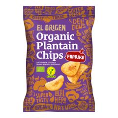 Bio Kochbananen Chips mit Paprika 80g - 8er Vorteilspack von El Origen Food Gmbh