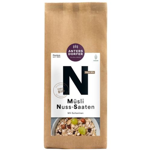 Organic muesli nut seeds 600g - value pack of 6 from Antersdorfer Mühle