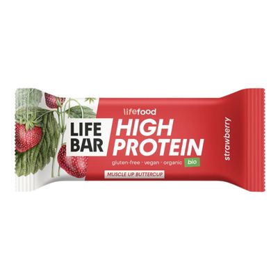 Bio High Protein Erdbeere 40g - 15er Vorteilspack von Lifebar