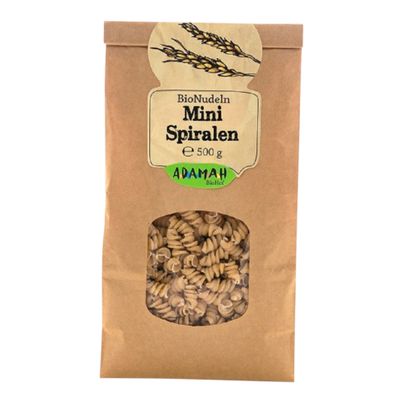 Bio Dinkel Vollkorn Spiralen 500g - 6er Vorteilspack von Adamah Biohof