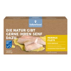 Bio Heringsfilet in Bio-Senfsauce 200g - 10er Vorteilspack von Followfood