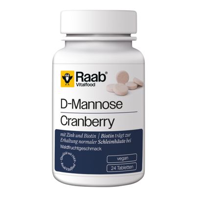 Bio D-Mannose Cranberry 53g - 4er Vorteilspack von Raab Vitalfood