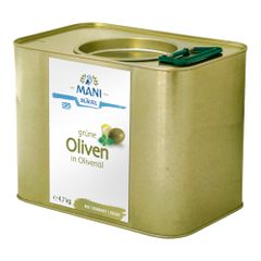 Bio Grüne Oliven in Olivenöl 4700g von Mani Bläuel