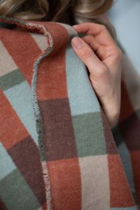 Flanelldecke Patchwork 140 x 200 cm - Efeu - GRS zertifiziert