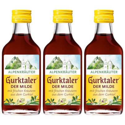 Gurktaler Alpenkräuter Likör 27% 0,02l 3er