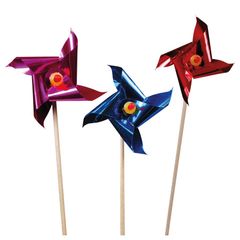 Windrad am Holzstab 15cm 144Stück von Decor Service