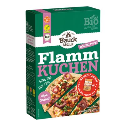 Bio Flammkuchen Backmischung 2x200g - Vegan glutenfrei laktosefrei und ungesüßt von Bauckhof
