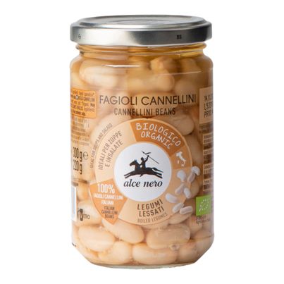 Bio Gekochte Canellinibohnen 300g - 12er Vorteilspack von Alce Nero