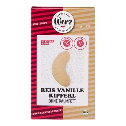 Bio Vanille Kipferl Reis Vollkorn 125g - 6er Vorteilspack von Werz