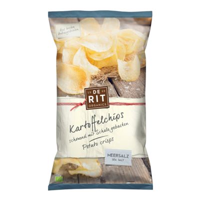 Bio Kartoffelchips Meersalz 125g - 12er Vorteilspack von De Rit