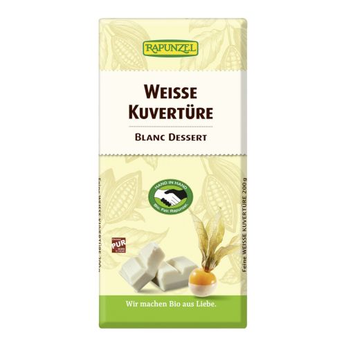 Bio Weiße Kuvertüre  200g - 8er Vorteilspack von Rapunzel Naturkost