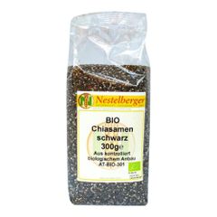 Bio Chiasamen schwarz 300g - 6er Vorteilspack von Nestelberger
