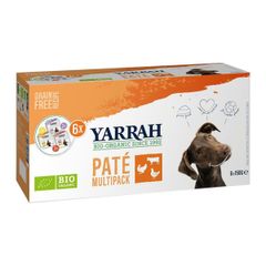 Bio Yarrah Hundefutter Paté Multipack 900g - 4er Vorteilspack - Tierfutter von Yarrah